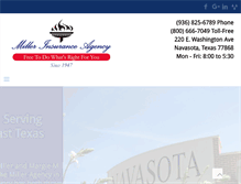 Tablet Screenshot of millerinsurancetexas.com